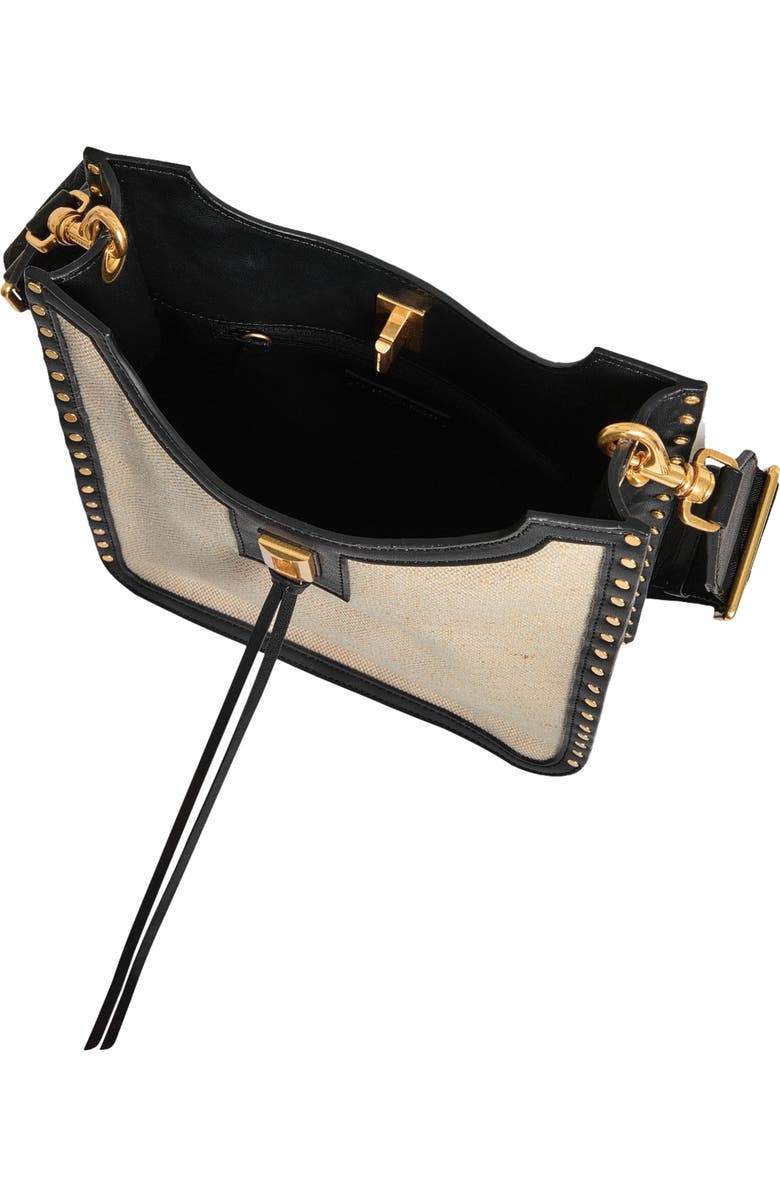 Rebecca Minkoff Medium Darren Surplus Feed Crossbody Bag, Alternate, color, Natural/ Black