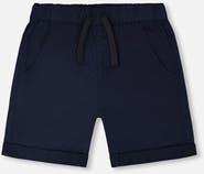 Deux par Deux Folded Hems Stretch Twill Shorts