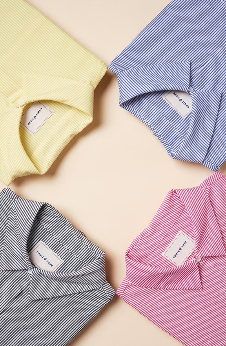 Court & Rowe Pinstripe Button-Up Cotton Shirt, Alternate, color, 