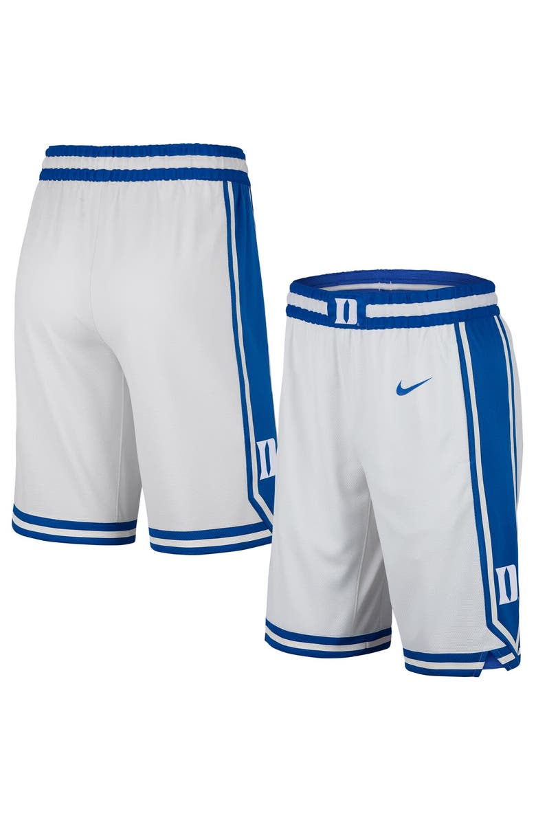 Nike Men's Nike White Duke Blue Devils Replica Team Basketball Shorts, Main, color, White
