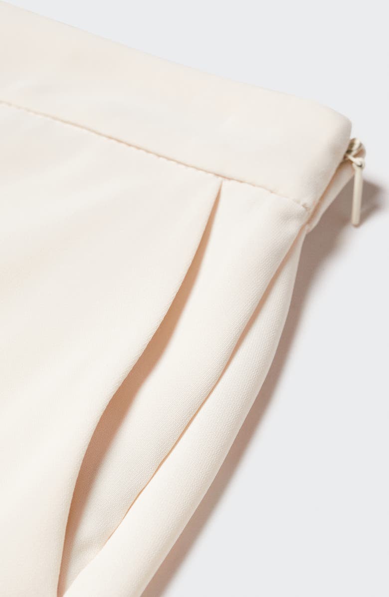 MANGO Flowy Straight Leg Suit Pants, Alternate, color, Ecru