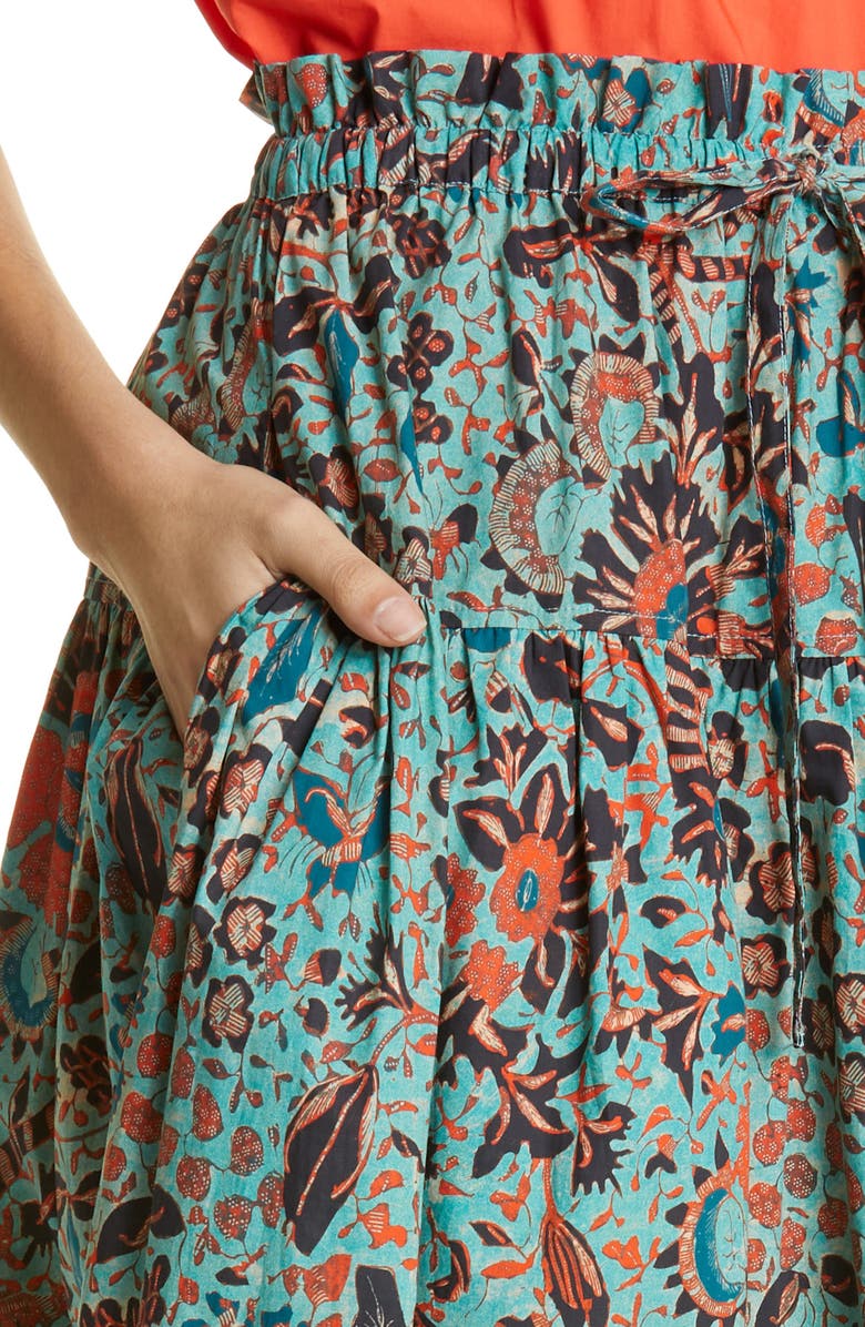 Ulla Johnson Fernanda Printed Tiered Skirt, Alternate, color, 