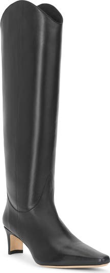 【関税込み】Staud ブラック Wally ウエスタン ロングブーツ WALLY FLAT BOOT BLACK
