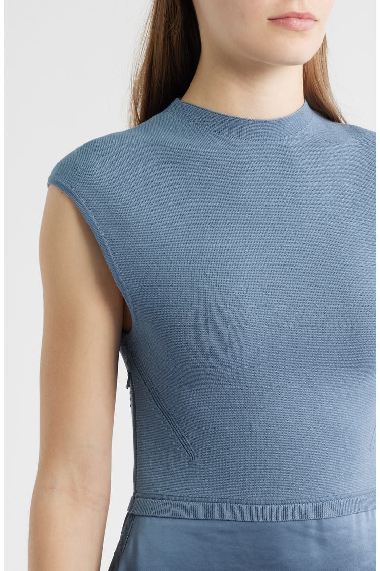 Ferdolini Mixed Media Midi Dress, Alternate, color, TANZANITE