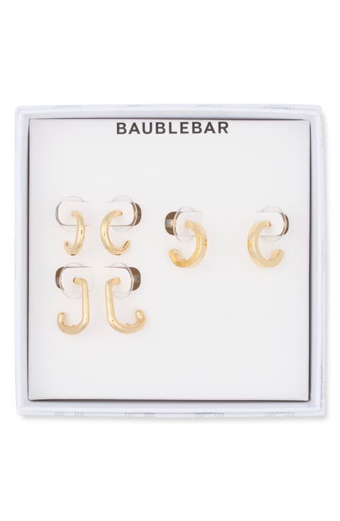 Golden Hour Set of 3 Assorted Hoop Earrings