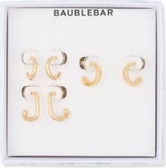 BaubleBar Golden Hour Set of 3 Assorted Hoop Earrings