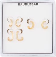 BaubleBar Golden Hour Set of 3 Assorted Hoop Earrings