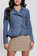 GUESS Denim Moto Jacket