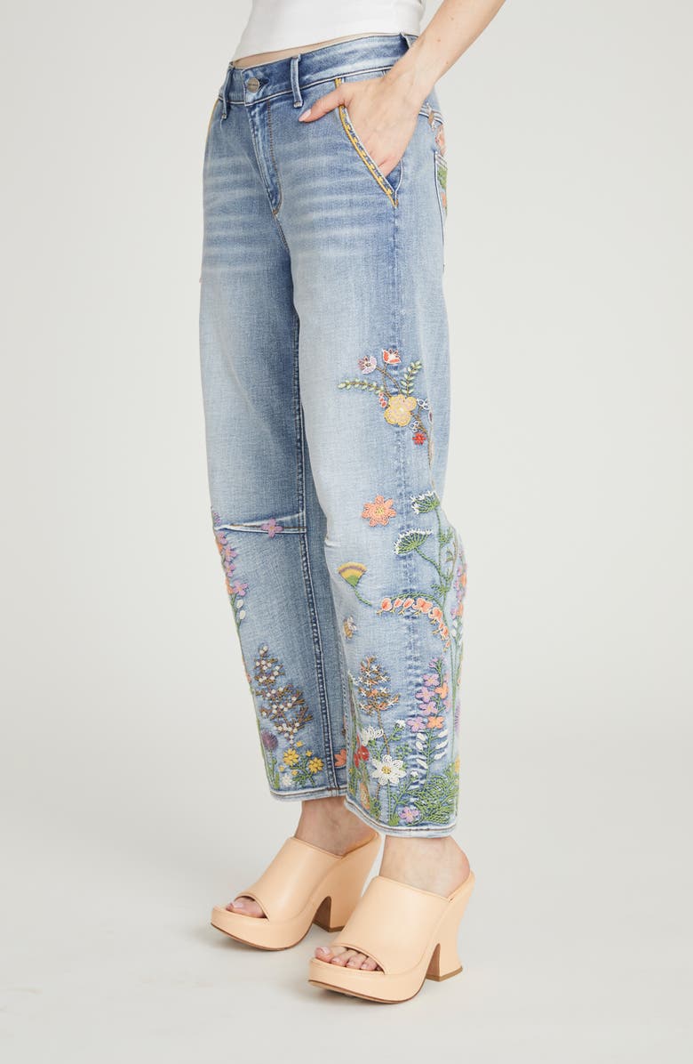 Driftwood Barbie Barrel Leg Jeans, Alternate, color, Medium Wash