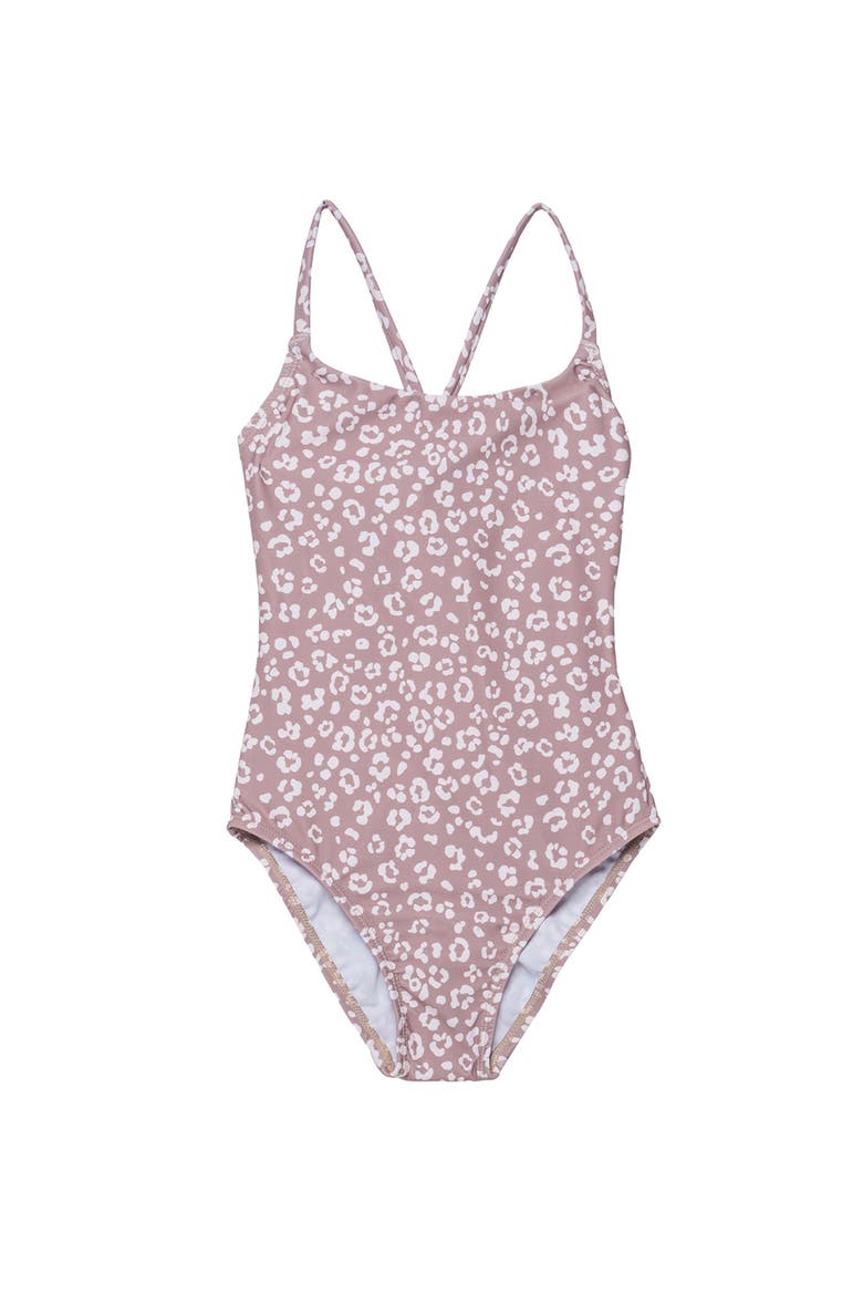Leopard Love Criss Cross Back Adjustable One Piece, Main, color, Cacao