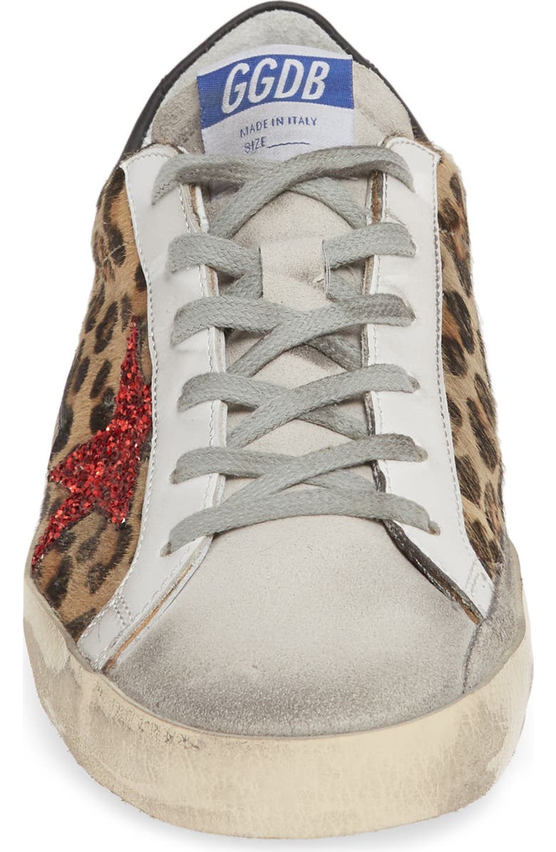 Golden Goose Glitter Star Genuine Calf Hair Sneaker, Alternate, color,
