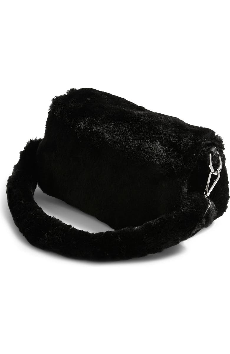 Topshop Cici Faux Fur Shoulder Bag, Alternate, color,