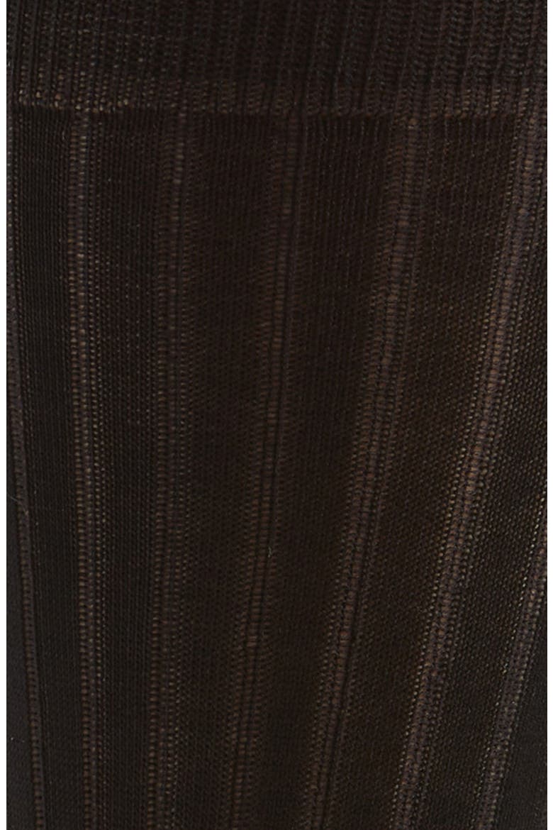 Ribbed Mercerized Cotton Blend Dress Socks, Alternate, color, BLACK