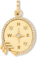 Adina Reyter Pavé Diamond Compass Pendant