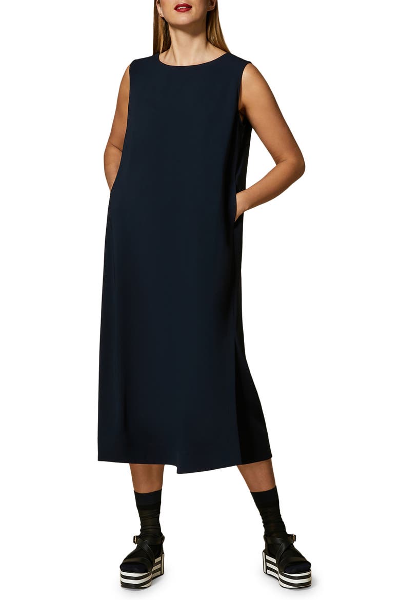 Damina Sleeveless Midi Dress, Main, color, DARK NAVY