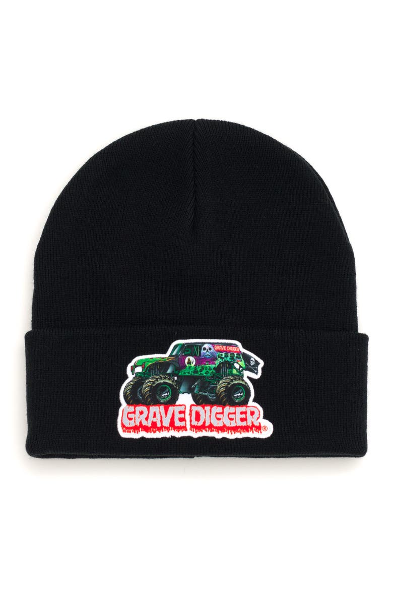 Grave Digger Beanie, Main, color, Grave Digger Black