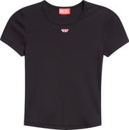 DIESEL® Oval D Embroidered Rib T-Shirt