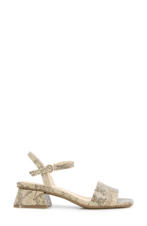 Reaction Kenneth Cole Buena Block Heel Sandal In Light Taupe Multi