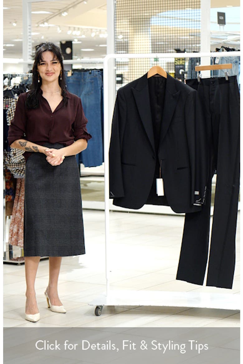 Capri Trim Fit Black Wool Peak Lapel Tuxedo video