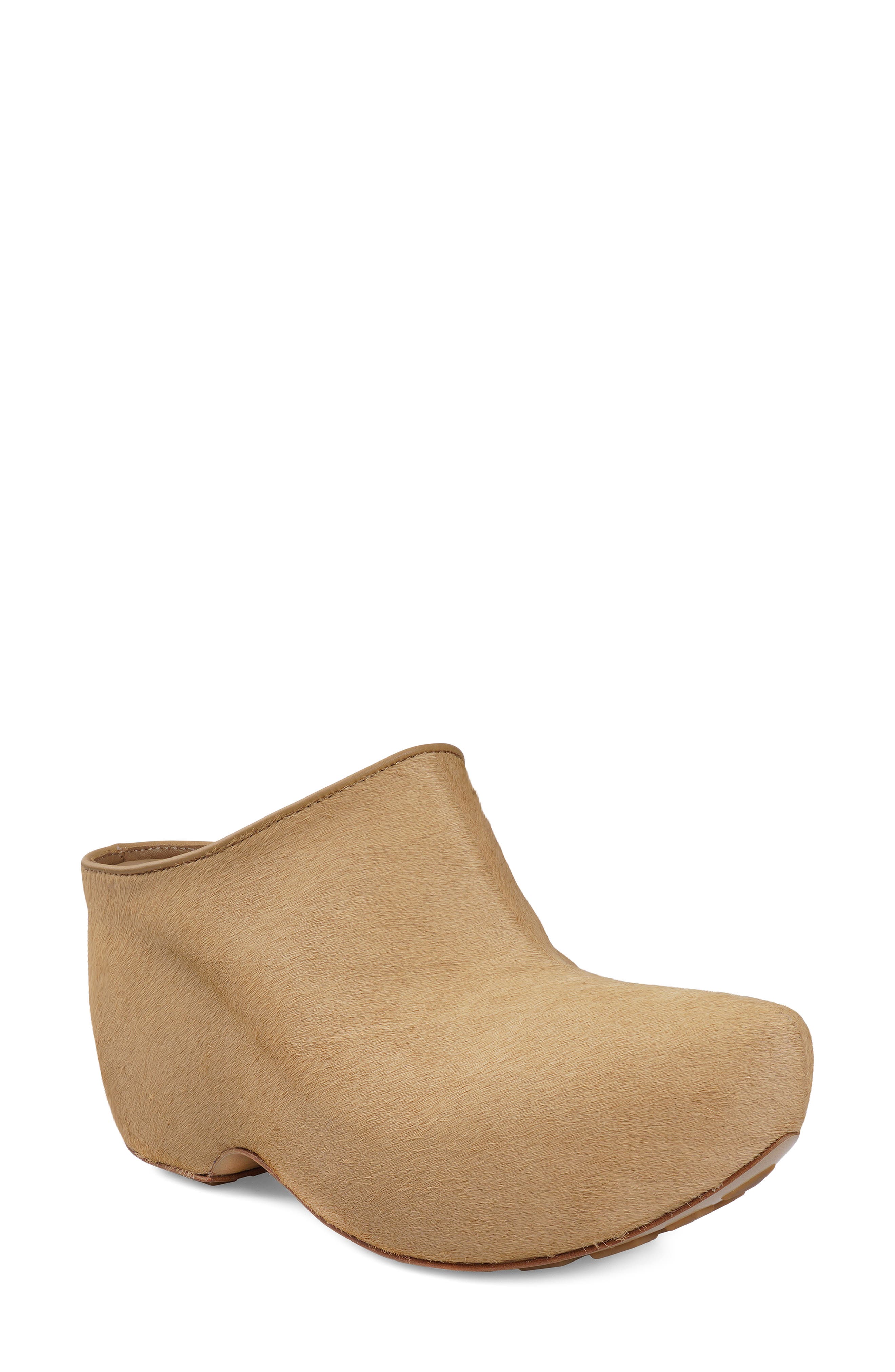 Osmary Genuine Calf Hair Clog, Main, color, TANLT
