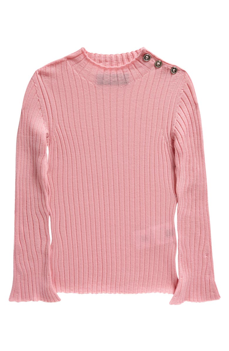Versace Kids' Rib Virgin Wool Sweater, Main, color,