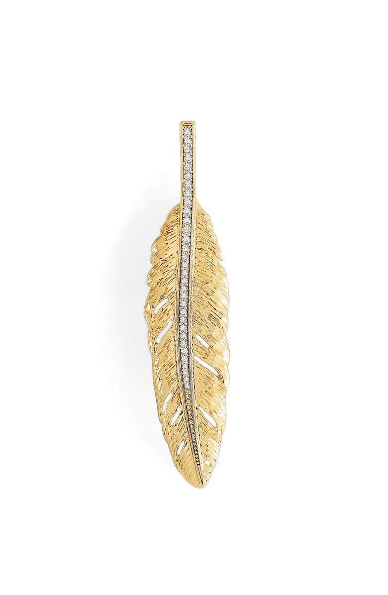 Anabel Aram Jewelry Feather Layered Pendant Necklace, Alternate, color, Small Gold Feather