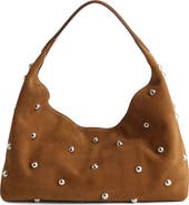 Madewell The Mylie Studded Suede Shoulder Bag