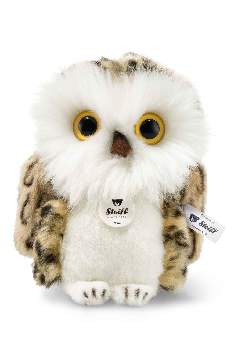 Wittie Owl Stuffed Animal, Main, color, WHITE MULTI