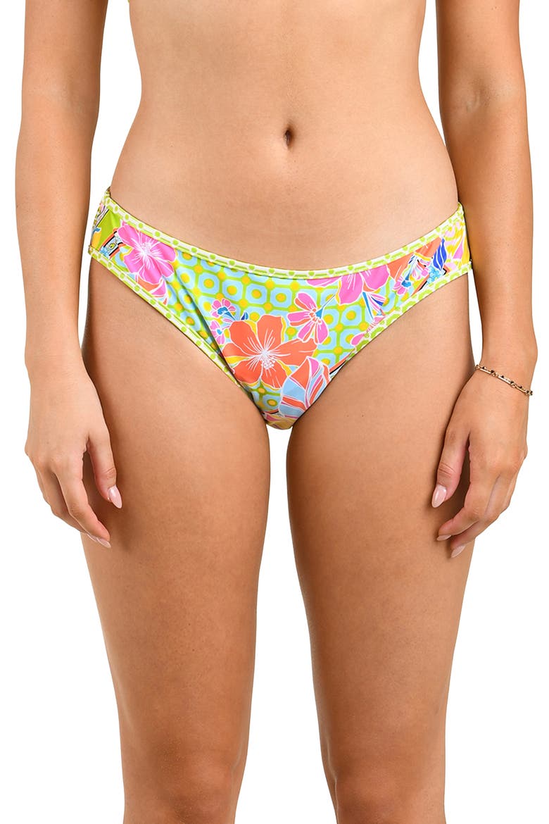 Across the Universe Print Hipster Bikini Bottoms, Main, color, GREEN MULTI
