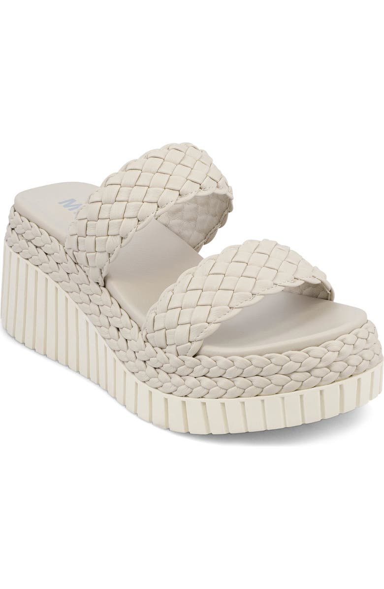 MIA Yoshi Platform Wedge Sandal, Main, color, Ecru