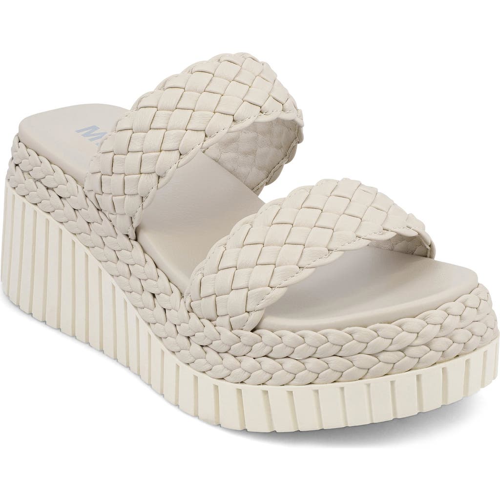 Mia Yoshi Platform Wedge Sandal In Ecru