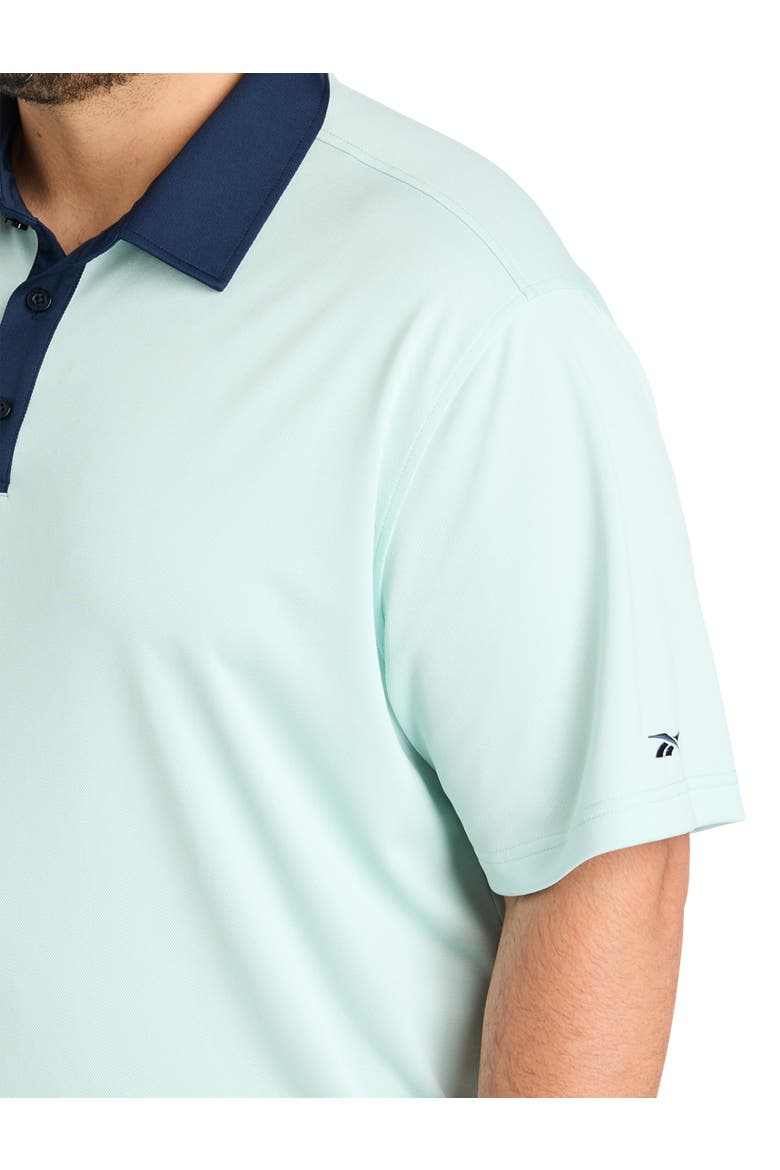Big & Tall Contrast Solid Polo Shirt, Alternate, color, TRANQUIL TEAL