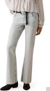 MANGO TEEN Studded Raw Hem Mid Rise Crop Flare Jeans