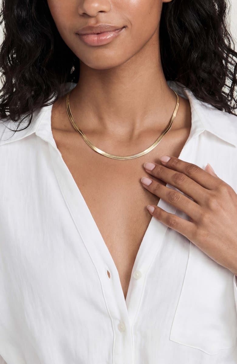 Ettika Brooklyn Snake Chain Necklace, Alternate, color, Gold