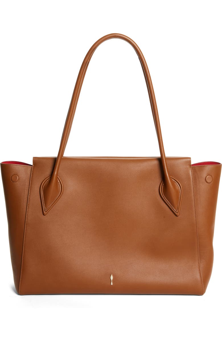 Christian Louboutin Large Calfskin East/West Tote, Alternate, color, Cuoio