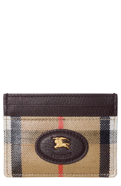 Burberry Highlands Coated Canvas Card Case In Sand