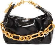Balmain Mini Sync Leather Top Handle Bag