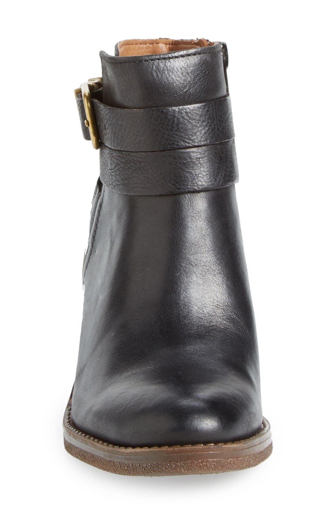 'Raisa' Moto Bootie, Alternate, color, BLACK LEATHER