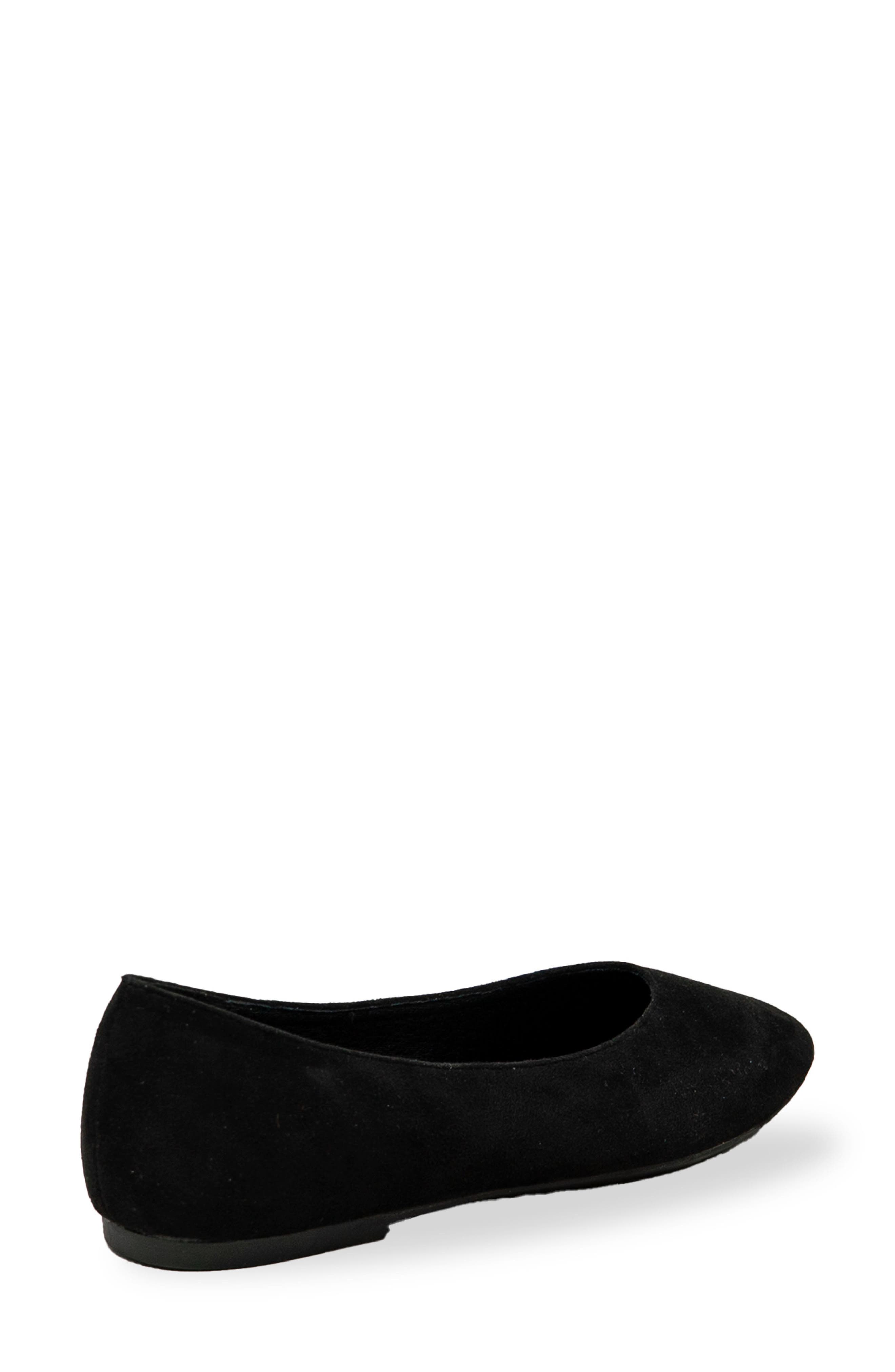 CHASE AND CHLOE Square Toe Ballet Flat, Alternate, color, Black