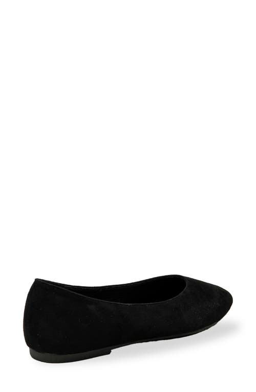 Chase & Chloe Chase And Chloe Square Toe Ballet Flat In Black