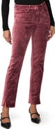 PAIGE Cindy Twist Seam High Waist Ankle Straight Leg Velvet Pants