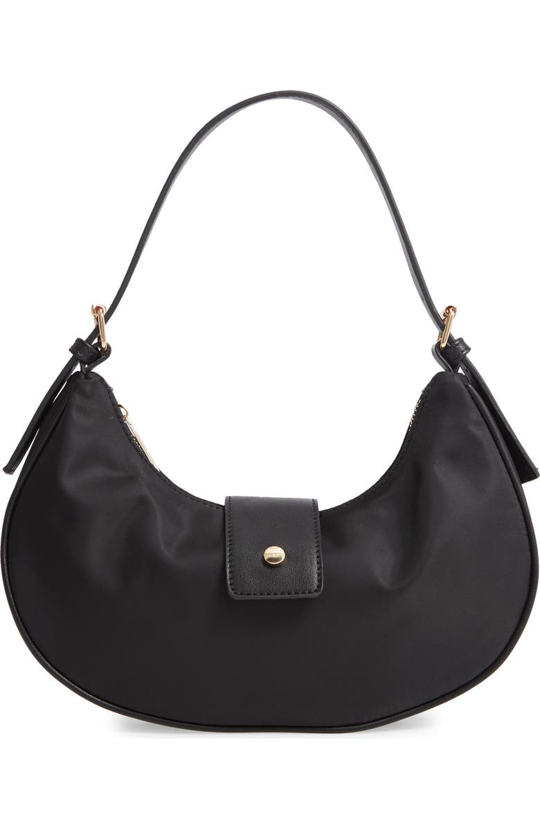 Mali + Lili Flynn Nylon Hobo Baguette Bag, Main, color,