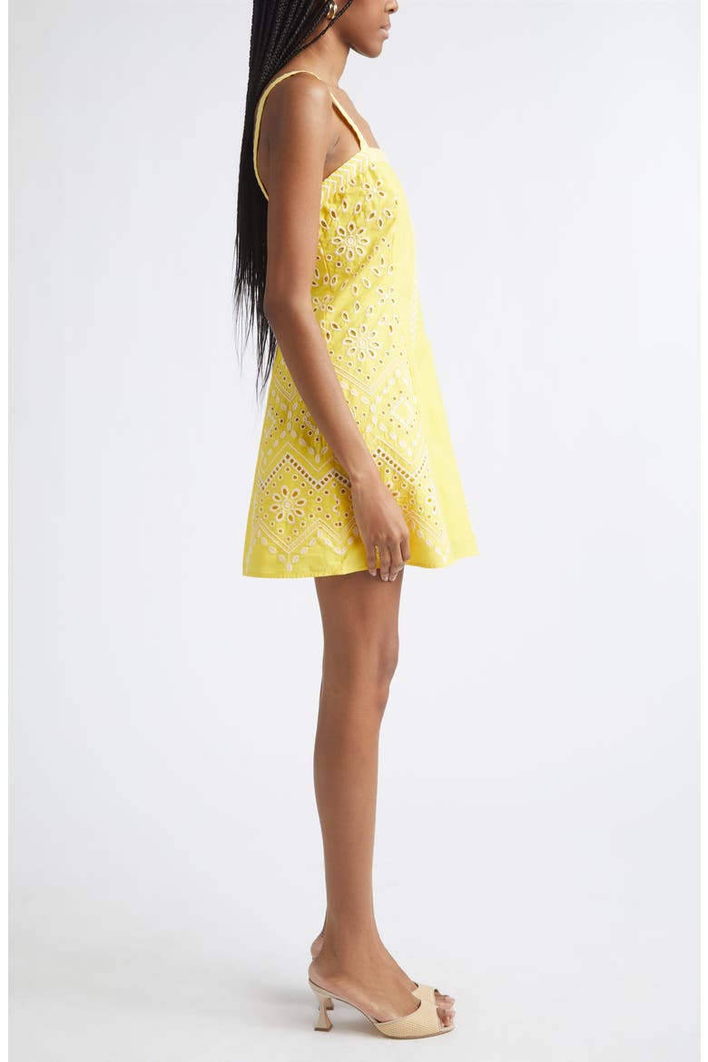 Fawn Eyelet Embroidery Minidress, Alternate, color, SUNSHINE