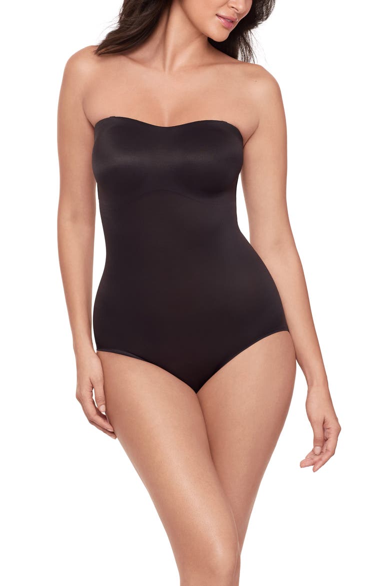 Show Stopper Shaping Bodysuit, Alternate, color, BLACK