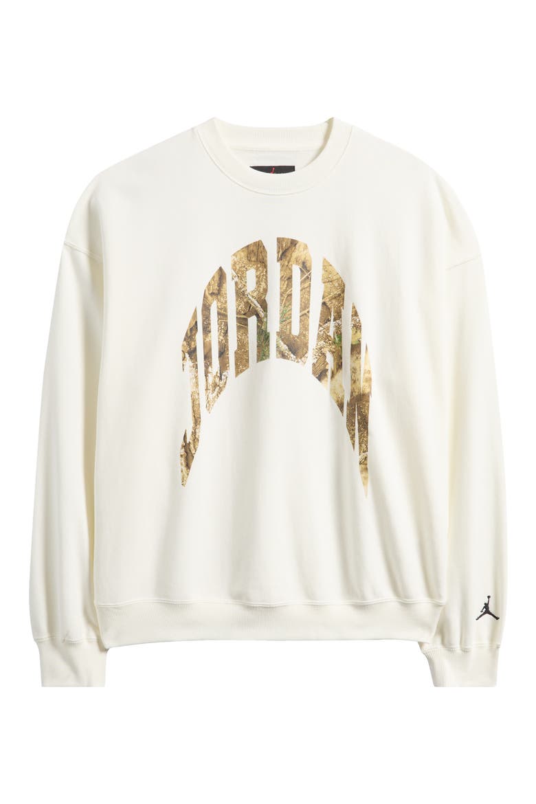x Realtree Oversize Graphic Crewneck Sweatshirt, Alternate, color, SAIL/ BLACK