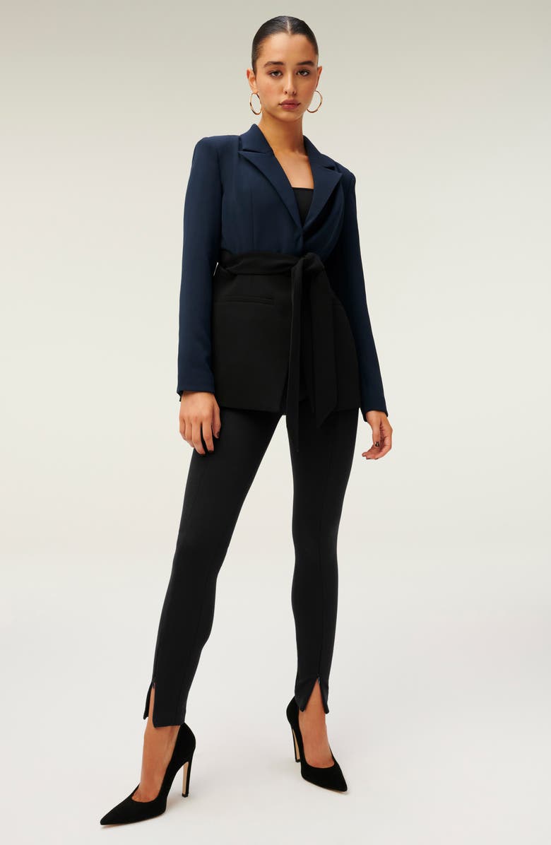 Good American Fit & Flatter Belted Blazer, Alternate, color,