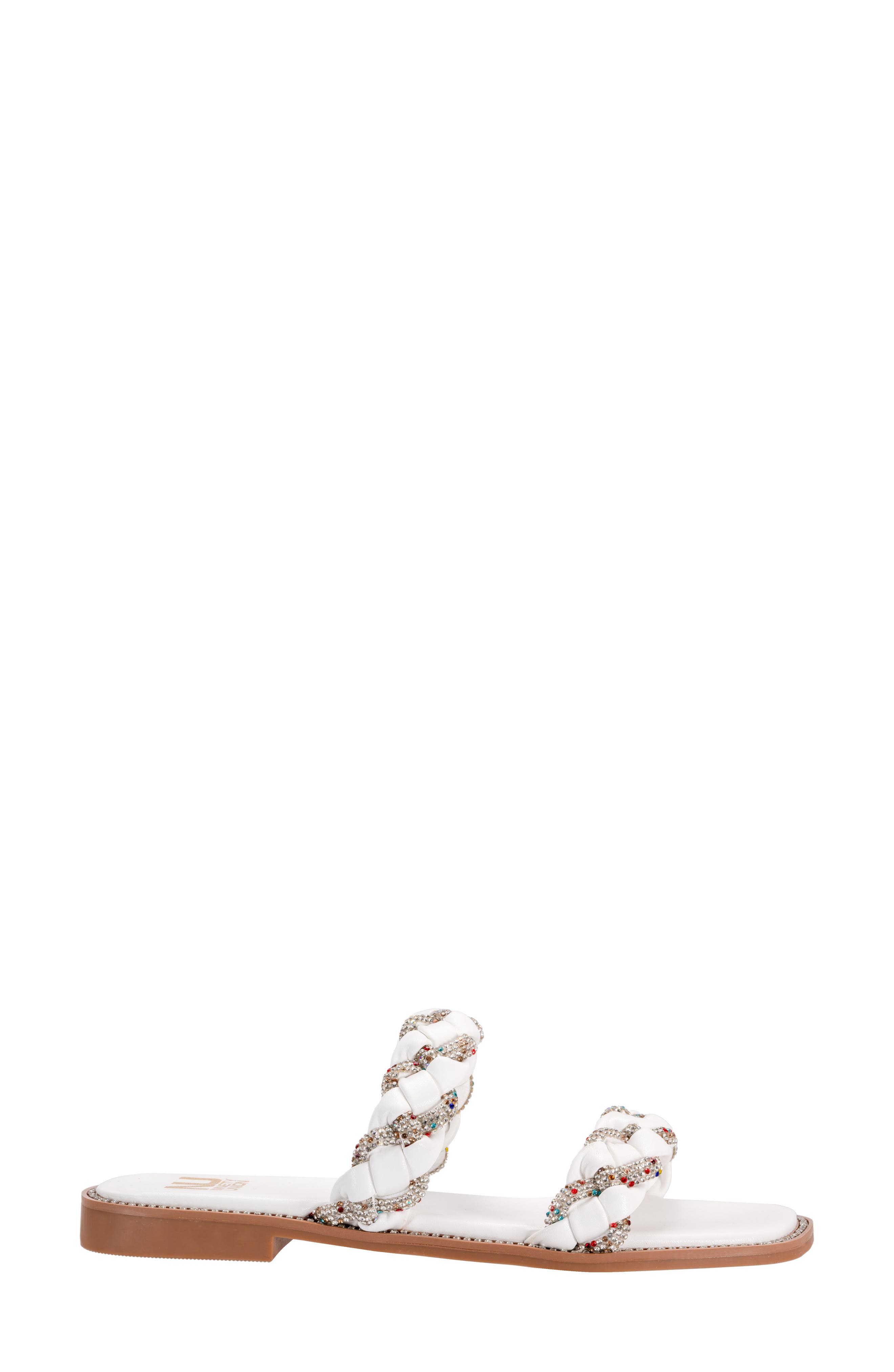 NINETY UNION Sunny Embellished Slide Sandal, Alternate, color, White