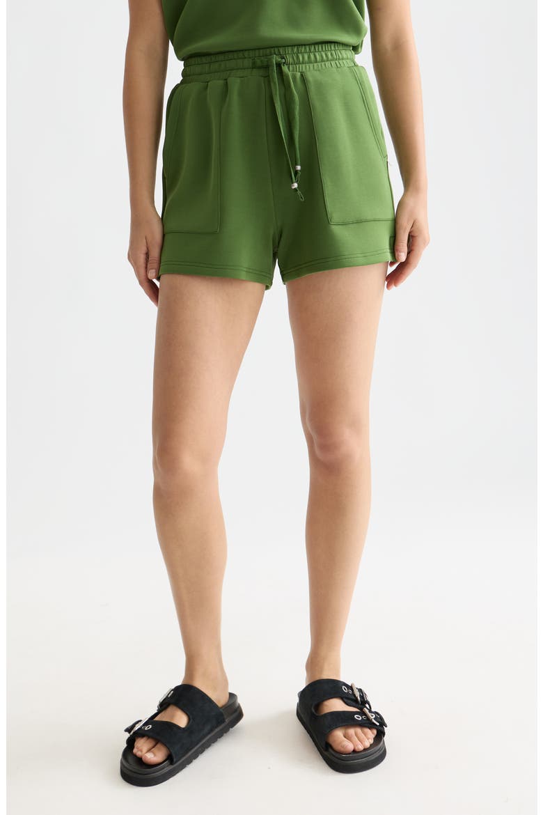 Drawstring Waist Shorts, Main, color, GARDEN GREEN