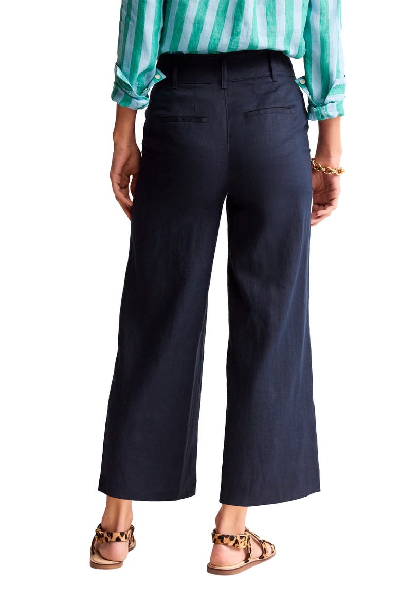 Westbourne Linen Ankle Pants, Alternate, color, NAVY