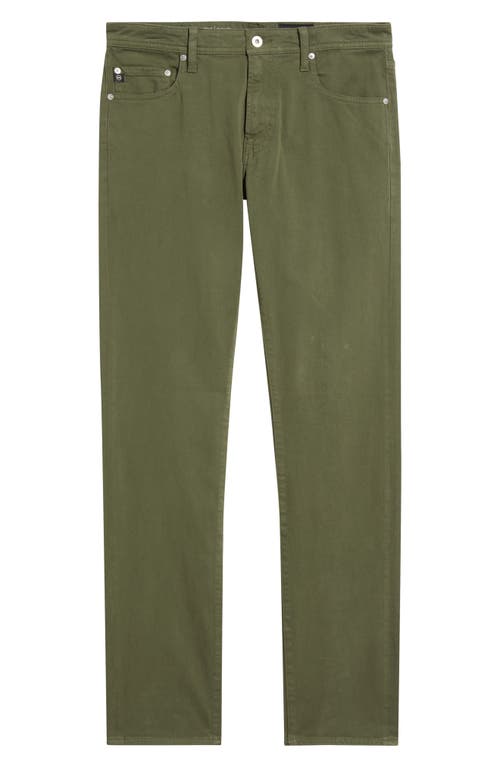 Ag Tellis Stretch Sateen Modern Slim Pants In Green